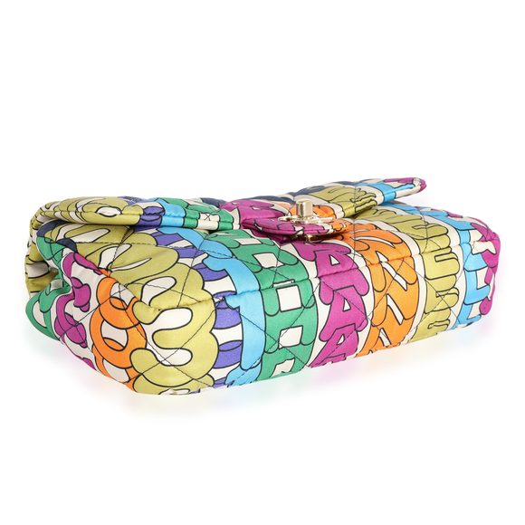 Chanel Rainbow Logo Nylon Single Flap Bag - Picture 7 of 7